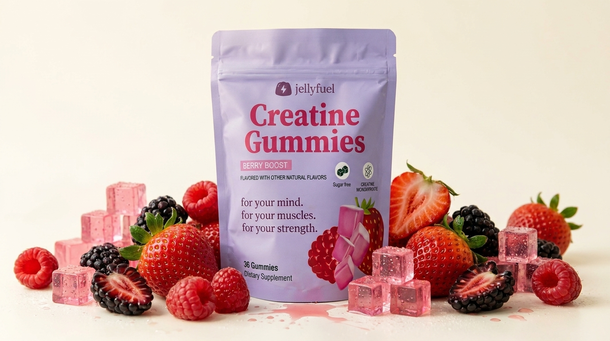JellyFuel Creatine Gummies — Berry Boost
